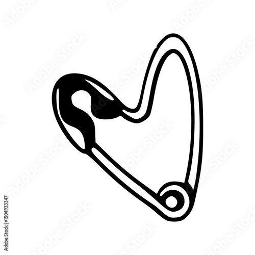 creative safety pin art : heart design