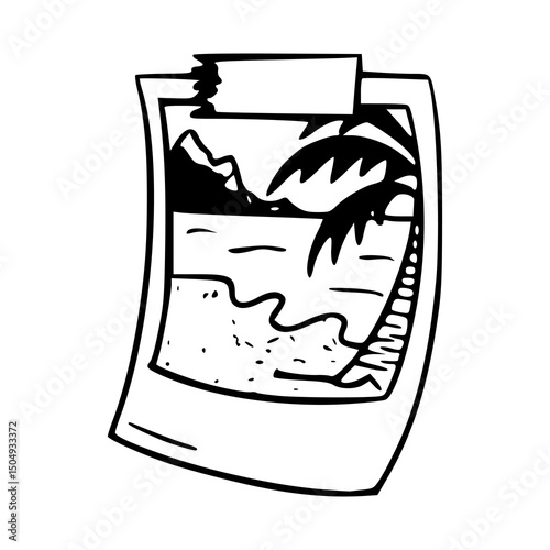 summer holiday memory snapshot vector