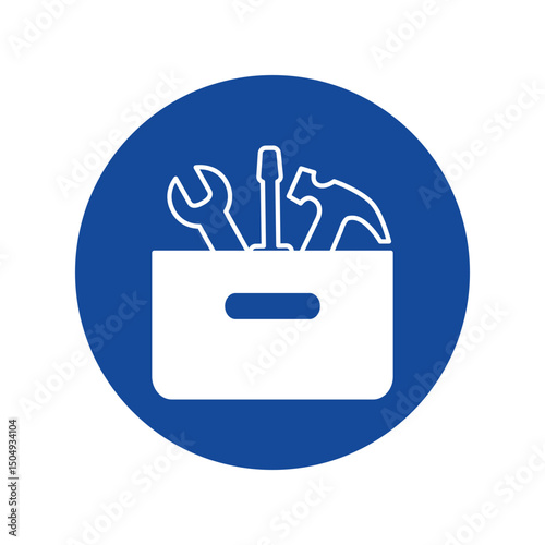 Case Tool Icon Blue