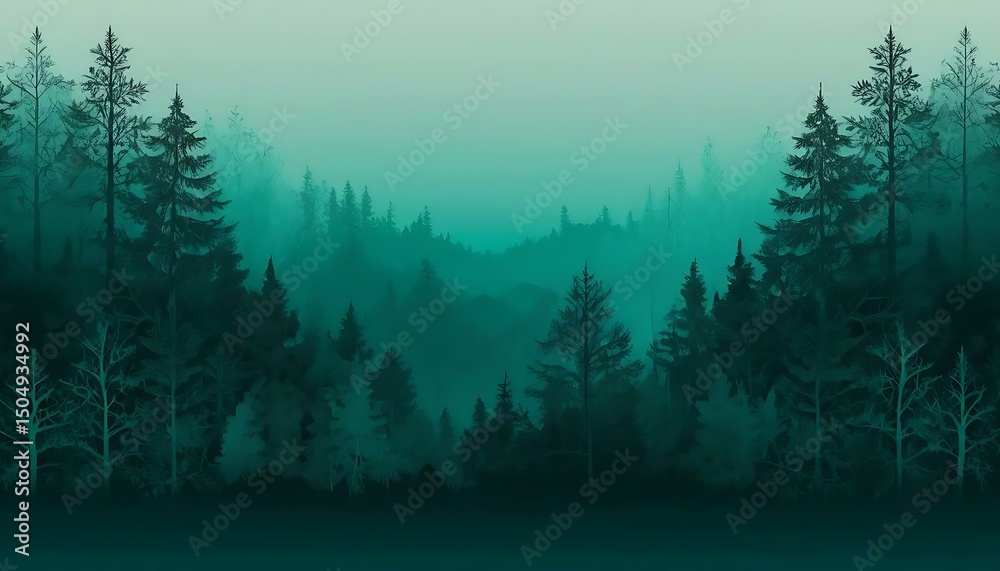 Fototapeta premium Tranquil mountain range in soft violet and blue hues evokes a serene and peaceful atmosphere.