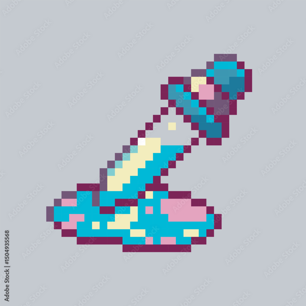 Fototapeta premium eyedrop color in pixel art style with isolated background