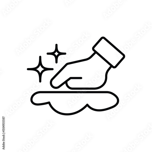 Remove Dirt Thin Outline Icon