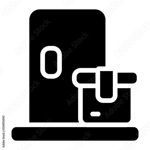 Door delivery Solid Icon