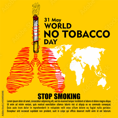 World No Tobacco Day, 31 May, Poster vector