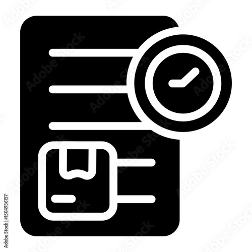Export delivery time Solid Icon