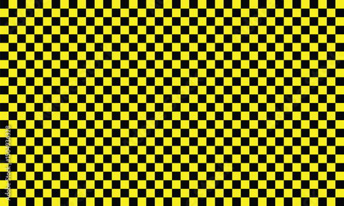 Seamless Checkered Pattern Yellow Black