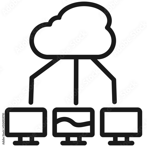 Cloud vector icon illustration concept