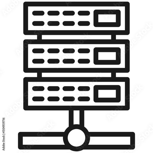 Server vector icon illustration concept
