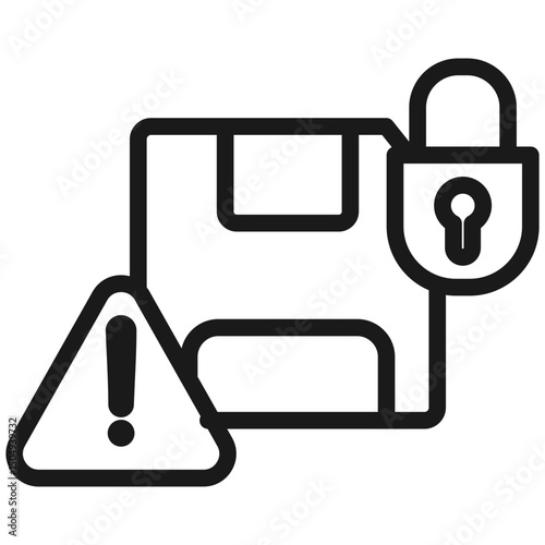 Data security vector icon illustration concept