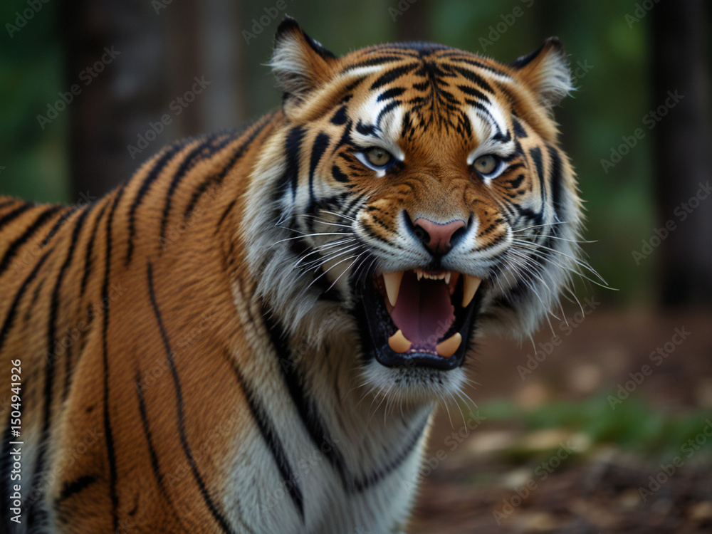 Obraz premium A threatening tiger