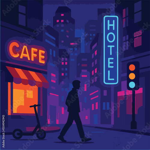 Urban Nightlife Neon Style.eps