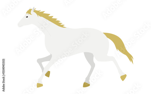 Simple vector illustration of a running horse