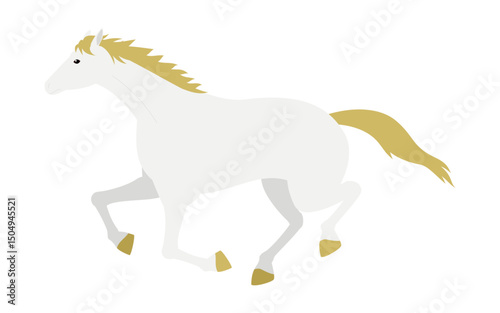 Simple vector illustration of a running horse