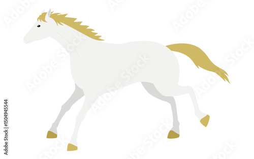 Simple vector illustration of a running horse