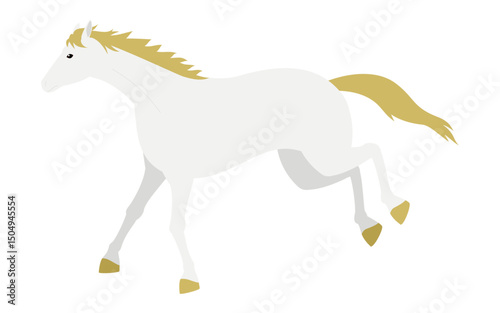Simple vector illustration of a running horse