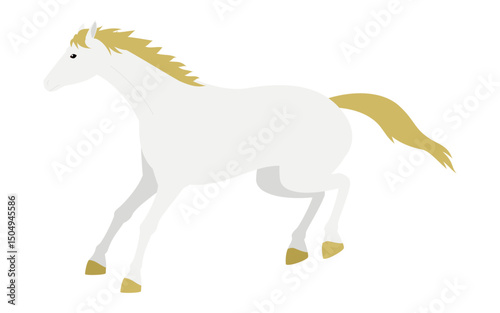 Simple vector illustration of a running horse