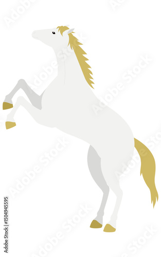 Simple vector illustration of a running horse