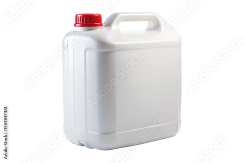 Empty Plastic Jerry Can Isolated on Transparent Background