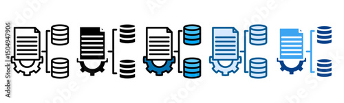 Redundancy Systems Icon Set Multiple Style Collection