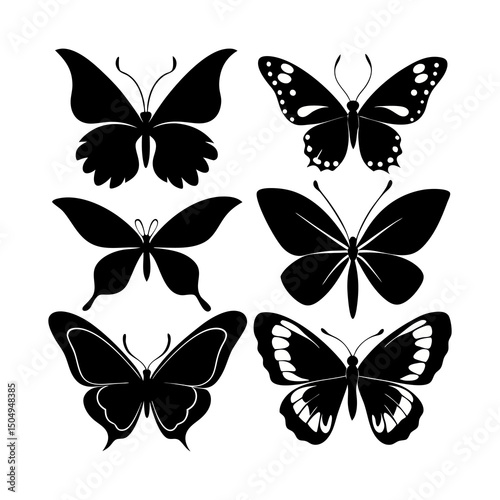 Assorted Butterfly Silhouettes
