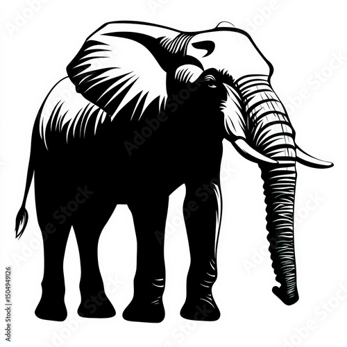 african elephant silhouette...