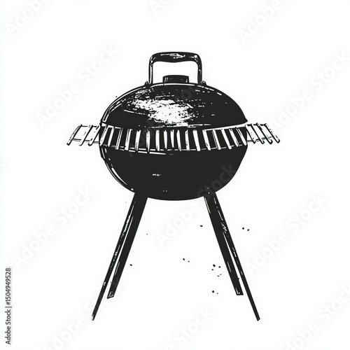 barbecue silhouette , black...