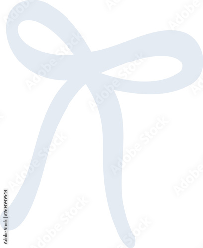 Illustration of a Decorative Ribbon Bow