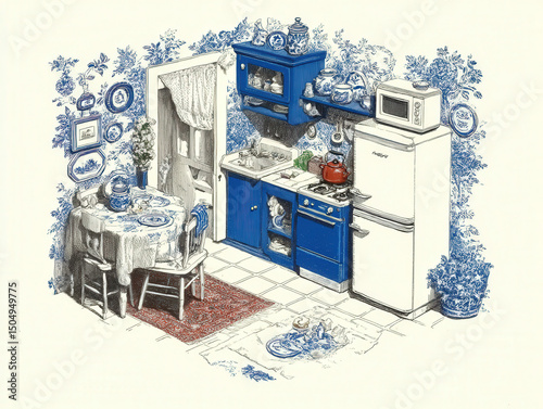 drawing of a miniature doll...