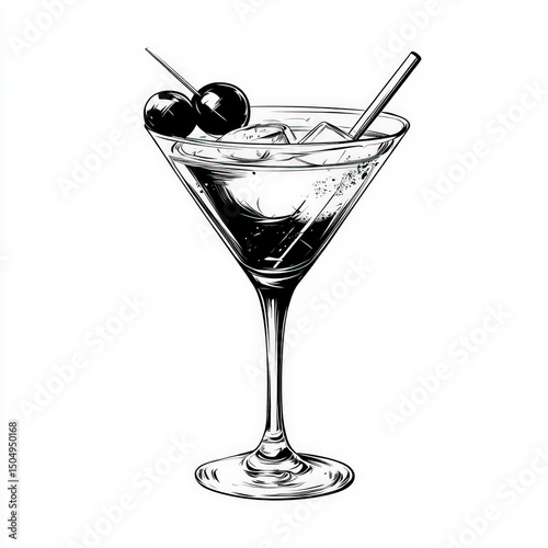 martini silhouette , black ...