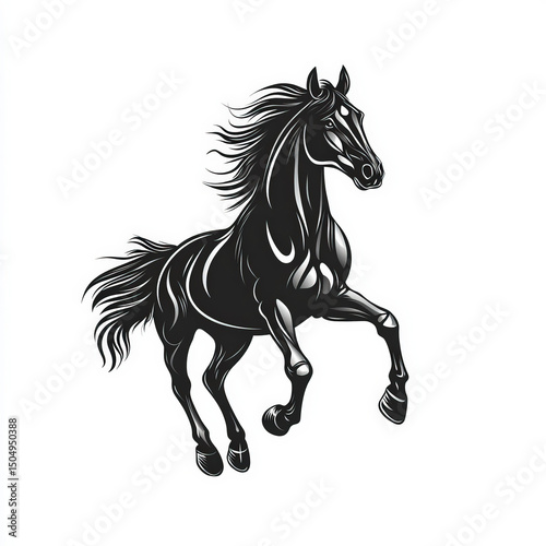 running horse silhouette , ...