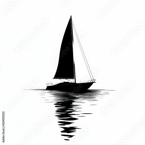 silhouette of a sailboat , ...