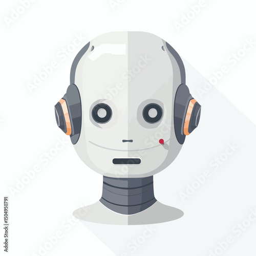 Pixel Art Robot Head Avatar with Headset