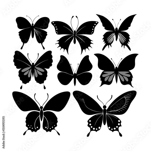 Assorted Butterfly Silhouettes49.eps