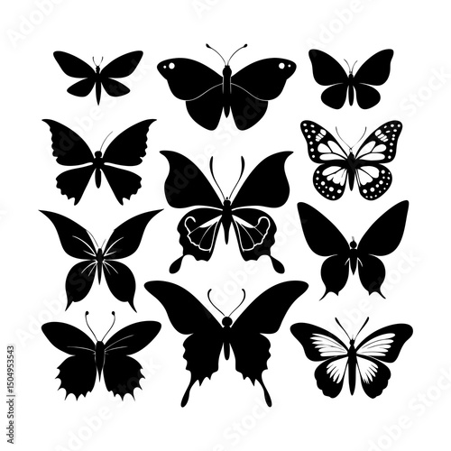 Assorted Butterfly Silhouettes