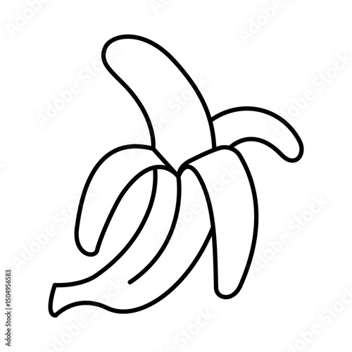 Banana Fruits Editable Stroke Icons. Healthy Eating, Vegan Food, Diet, Weight Loss, Vegetarian Food Themes Vector Illustration