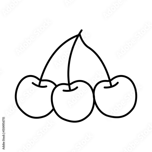 Berry Fruits Editable Stroke Icons. Healthy Eating, Vegan Food, Diet, Weight Loss, Vegetarian Food Themes Vector Illustration