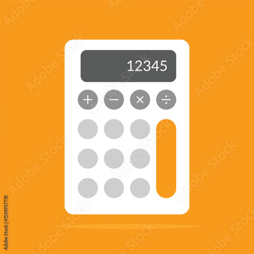 Calculator icon vector on white background. Savings, finances sign. Economy calculate. For UI, UX, website, mobile app.