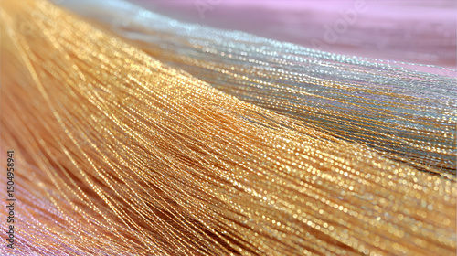Softly Shimmering Web of Interlaced Gold Lines