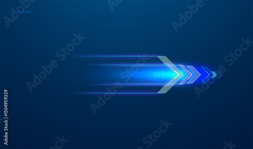 Abstract speed movement of arrows. Digital innovation concept for your design.