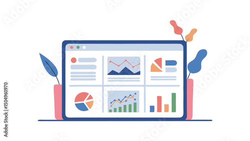 Data driven decisions showing insights in interactive dashboard business analytics and modern