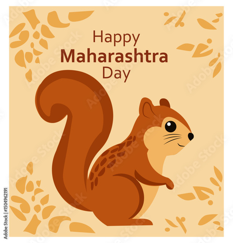 Happy Maharashtra Day Vector Greeting Card Set - State Symbols, Gateway of India & Warli Art Illustrations-01