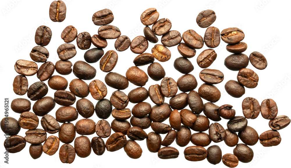 Naklejka premium coffee beans isolated on white background