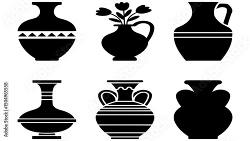 Vase Vector Icon – Decorative Pottery Illustration in Flat Style
