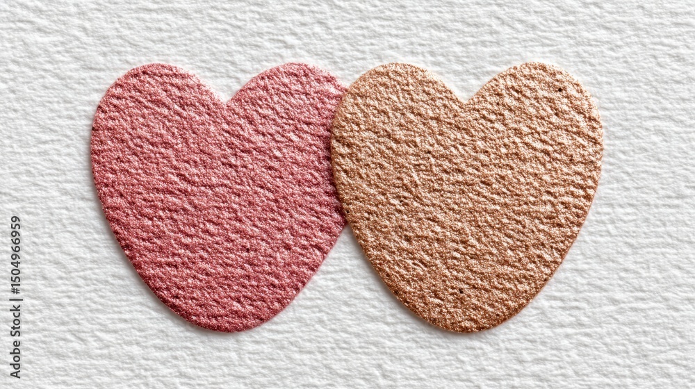 Obraz premium Romantic Rose Gold Hearts Valentine s Love Wedding Texture Design