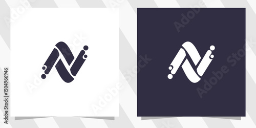letter n logo design vector