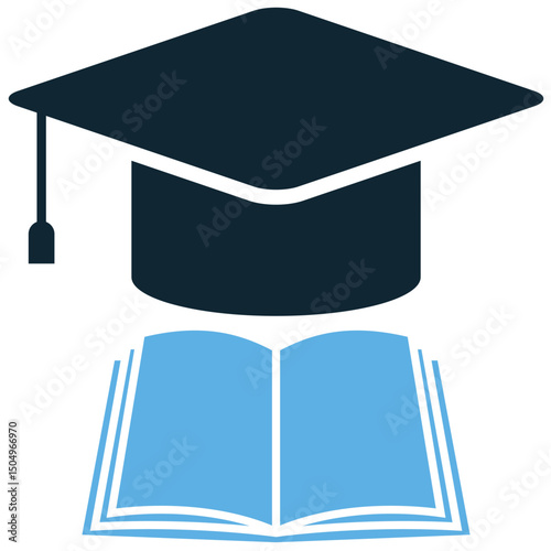 Education icon vector for academic development, learning systems, and teaching. Ideal for school branding, learning graphics, and institutional designs.