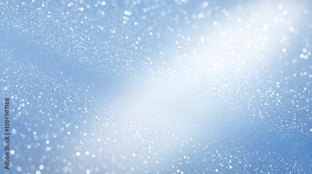 Fototapeta premium Sparkling Light Blue Glitter Background Shimmering Texture Festive Design Abstract Wall