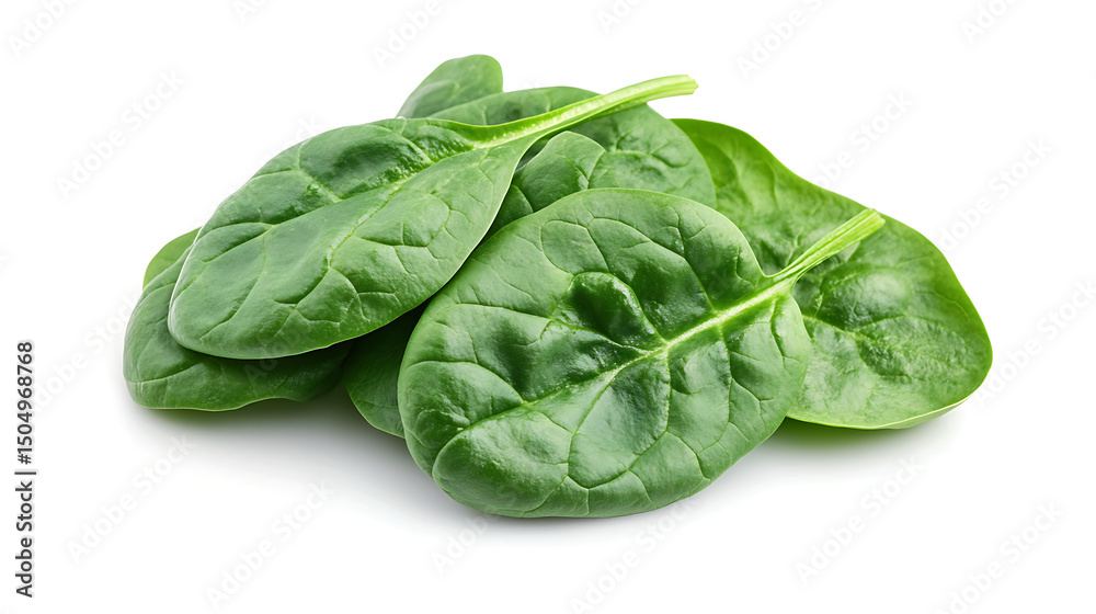 Fototapeta premium fresh spinach on white background
