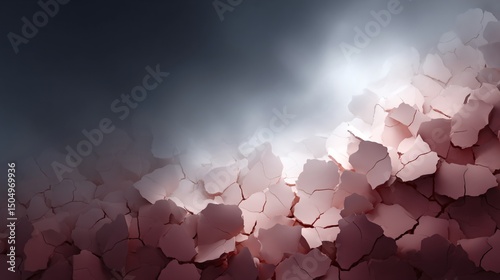 Cracked Earth and Stormy Skies: A dramatic view of cracked earth under a threatening sky, symbolizing upheaval, transformation, and the forces of nature.