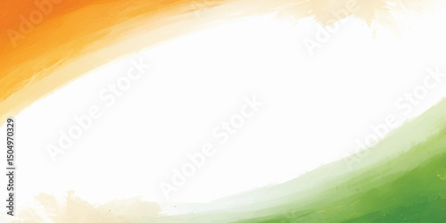 india watercolor greeting orange, green, Tricolor, banner, independence day, republic day, design 15 august, 26 january, saffron, kesari, brush, stroke, print, grunge, splash, banner, poster,